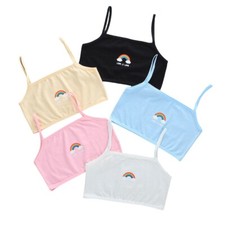 3 PACK GIRLS CROP TOP - FIRST BRA SOFT COTTON UNDERWEAR AGE 9 - 14