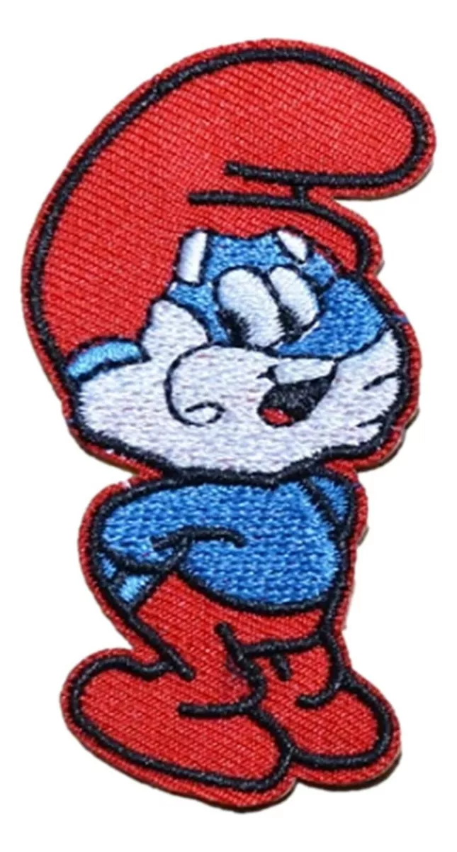 Papa Smurf Cartoon Character Embroidered Iron on Patch eBay