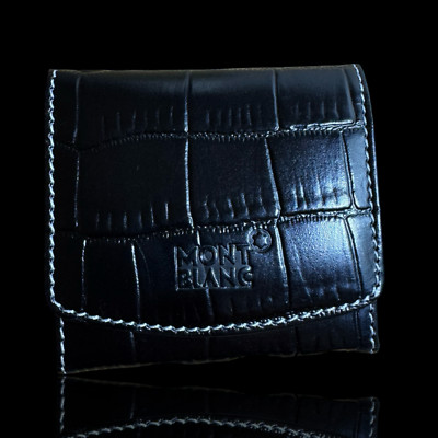 NEU MONTBLANC *Meisterstück* Kroko Leder Etui für Manschettenknöpfe Schmuck -98