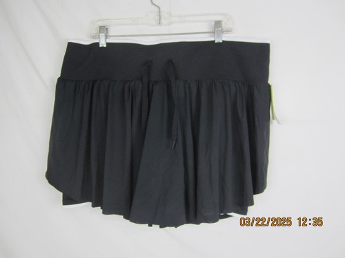 Women's All In Motion Plus Size Active Knit Seamless Skort Black 1X - Picture 3 of 13