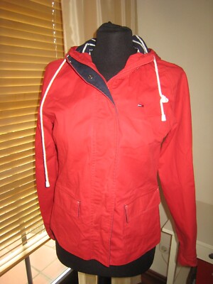 HILFIGER DENIM Bomber Jacke Gr. S / 36 rot Sommerjacke Windjacke