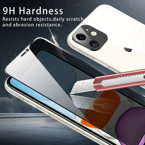 2 Pack Privacy Tempered Glass Screen Protector For iPhone 16 15 14 13 12 11 Max - Picture 8 of 15
