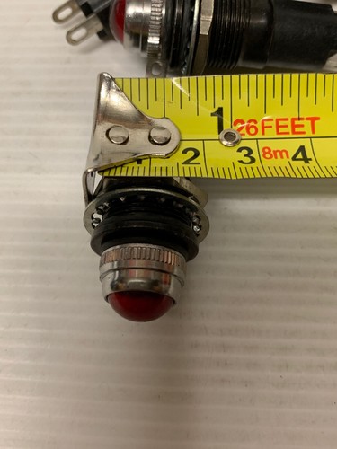 Dash Warning Light Red x 2 Green x 2 Hot Rod Rat Rod Industrial 5/8 12V NOS - Picture 6 of 6