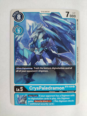 CrysPaledramon BT5-028 Digimon Card Game Uncommon
