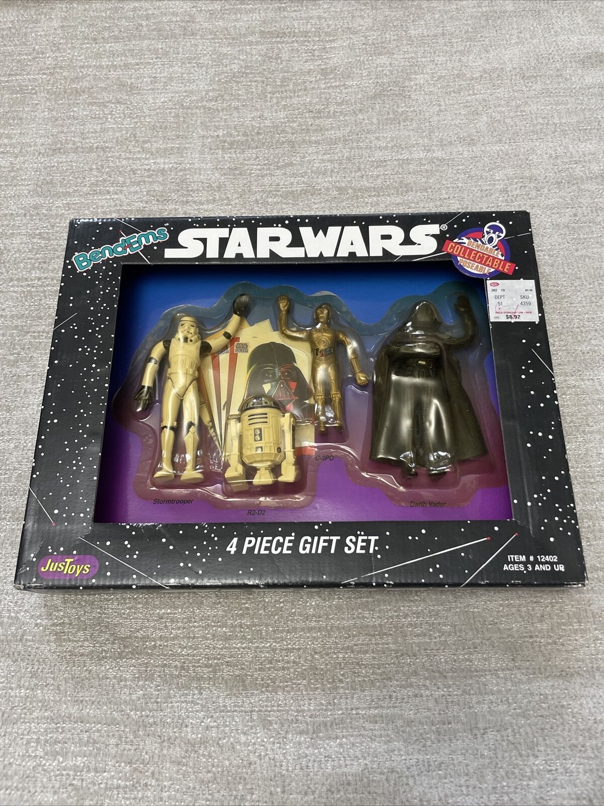 Star Wars - Bend-Ems - 4 Piece Gift Set Action Figures & Cards - NEW