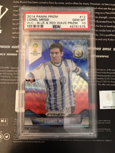 Lionel Messi [Blue & Red Wave Prizm] #12 2014 Panini Prizm World Cup card