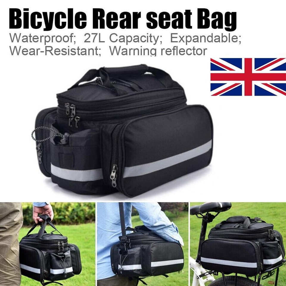 Bicycle Seat Carrier Bag Pannier Rear Rack Trunk Cycling Bike Saddle