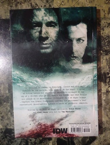 THE X-FILES 30 DAYS OF NIGHT HC Steve Niles & Adam Jones Hardcover IDW Comics - Picture 3 of 7