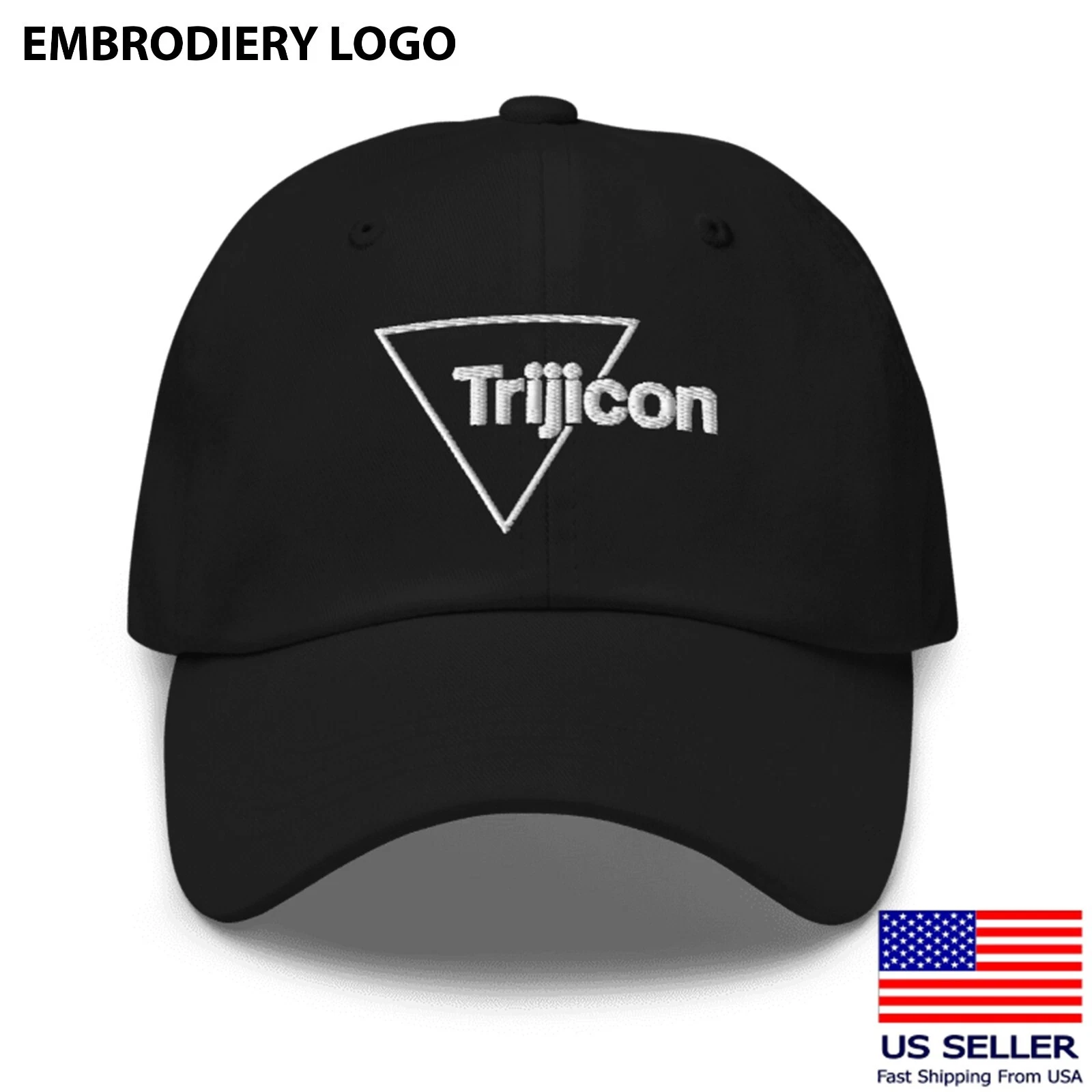 Trijicon Logo Adjustable Embrodiery Black Color Classic Dad Hat