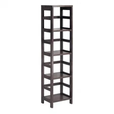 Modern Open Display Bookcase Narrow Style Bookshelf Book Tall Shelving Unit NEW