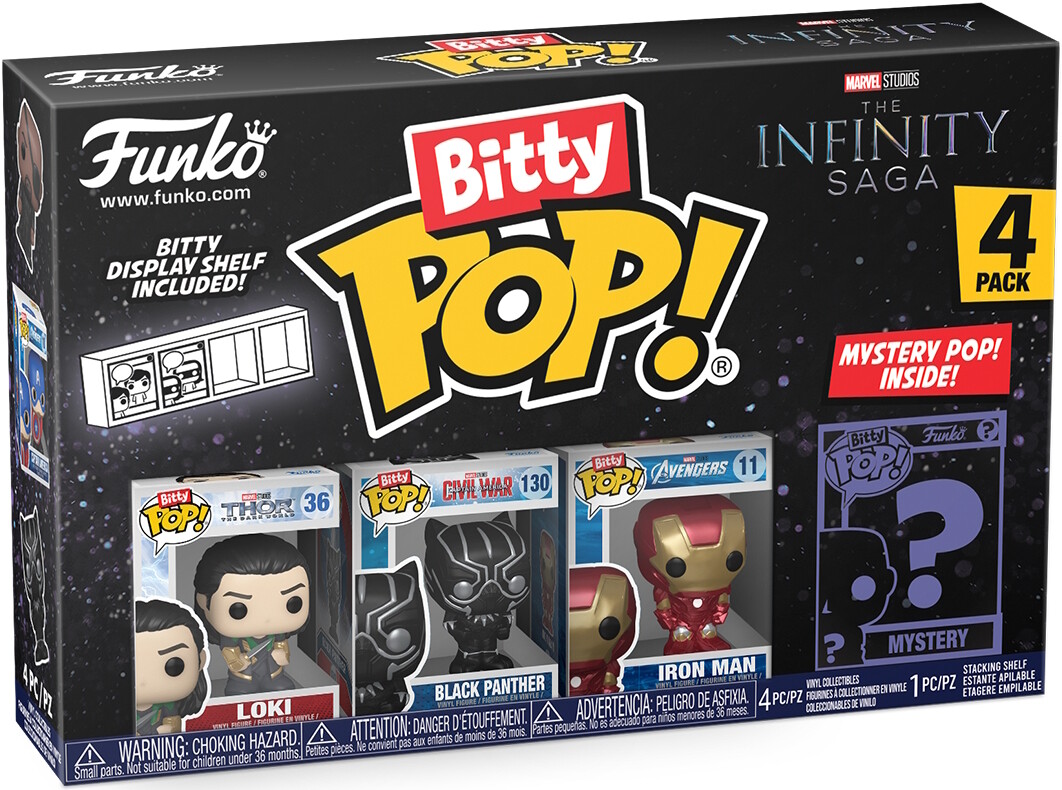 Infinity Saga - Loki Black Panther Iron Man - Bitty Pop! Funko