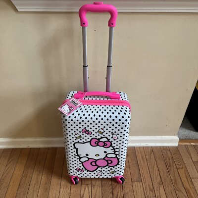 HELLO KITTY キャスター付きキャリー Amazon.com | FUL Hello Kitty 19 Inch Carry On Luggage, Kids Ride