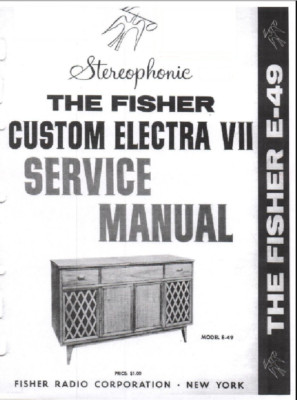 Fisher Custom Electra VII Service Manual PDF Copy 4G USB Stick