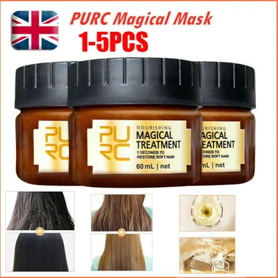 1~5X PURC Magical Keratin Hair Treatment Mask 5 Seconds Repairs Damage Hair 60ml