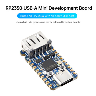 Waveshare RP2350A USB Mini Development Board, Based On Raspberry Pi RP2350A Dual-core & Dual-Architecture Microcontroller, 150MHz Operating Frequency - View #10