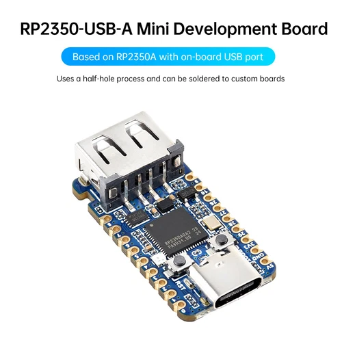 RP2350-USB-A Development Board Based on Raspberry Pi RP2350A Type-C Interface