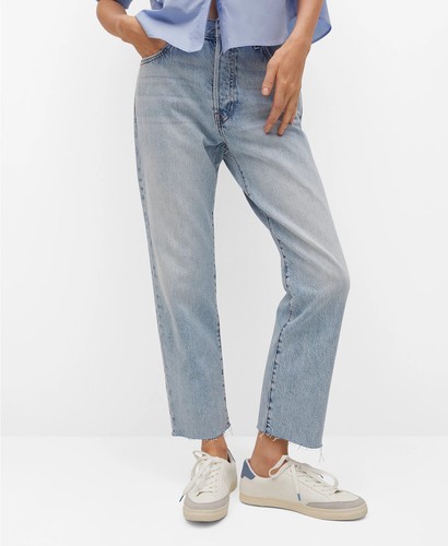 Ankle-Length Straight-Fit Jeans 