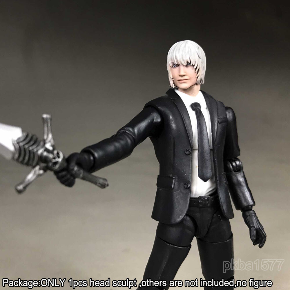 New Premium 1/18 Devil Young Dante Head Sculpt Man Head For 3.75