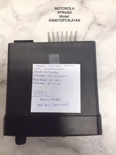 Motorola XPR 4350 Model: AAM27QPC9LA1AN - Picture 2 of 2