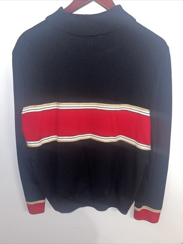 Maglione maglia crestato grigio vintage collezione St John by Marie colletto nero usato in ottime condizioni - Foto 4 di 5
