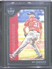 2021 Panini Diamond Kings Baseball Black Frame #168 Max Scherzer No 1 of 1