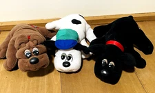 Tonka Pound Puppies Minnetonka 3 Newborn Lot 7" Vtg Puppy Brown Spotted Black