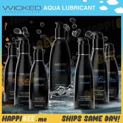 Wicked Aqua Water Lubricant Couples Naturals H2O Intimate Glide Sex Lube Gel