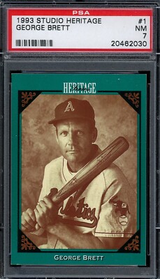 1993 Studio Heritage Baseball #1 George Brett PSA 7