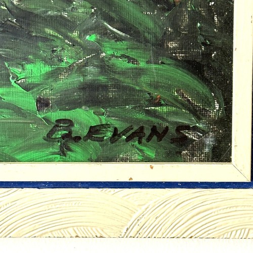 B Evans signiert Natur Farben Landschaft Ölgemälde gerahmt verdrahtet 18”X18” - Bild 9 von 13