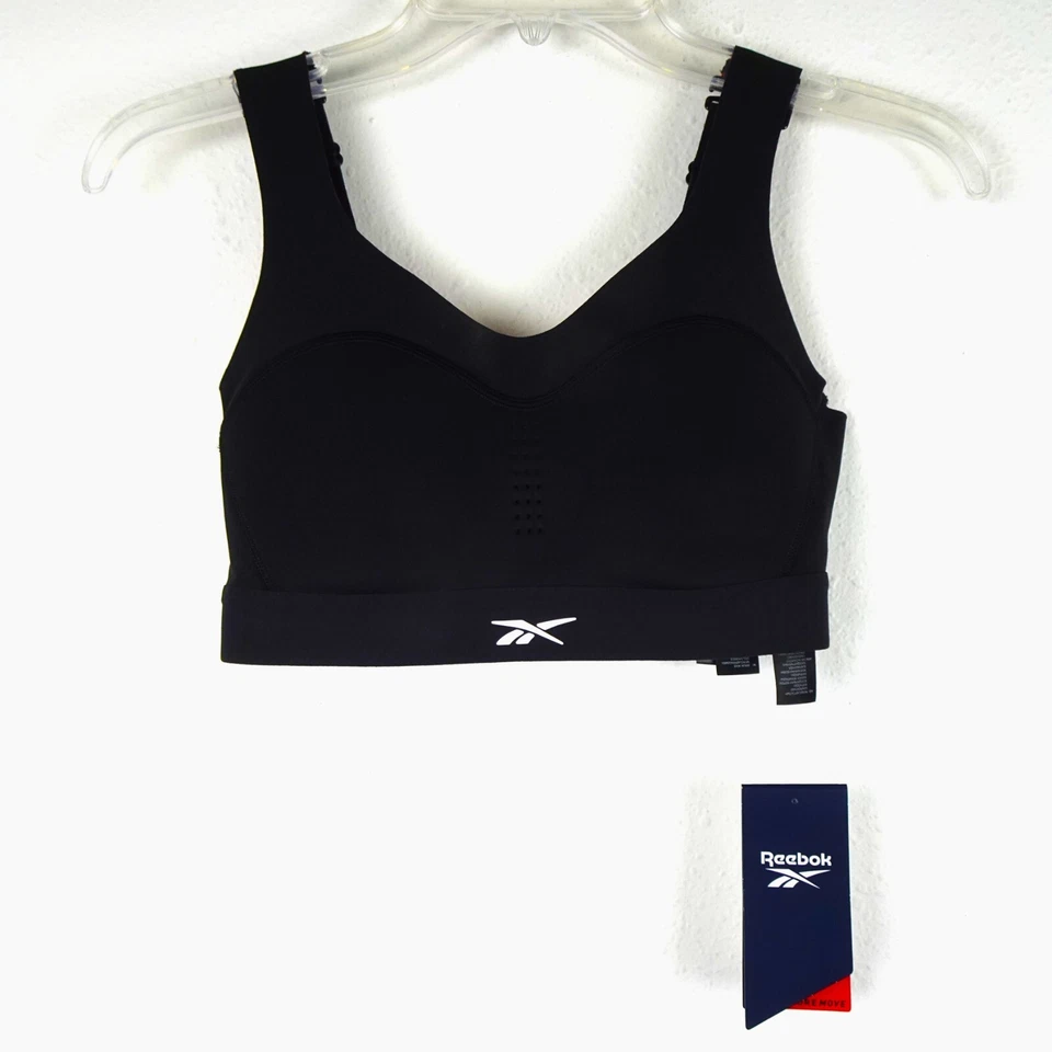 Sujetador deportivo Reebok Puremove+ High Impact para mujer talla XS negro Foto 2 de 4