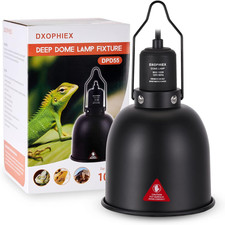 5.5  Deep Dome Reptile Heat Lamp UVB Light Fixture 100W for Bearded Dragons  Re