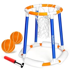 Sloosh Pool Basketball Hoop Toys, Floating Basketball Pool Game, Swimming Floats