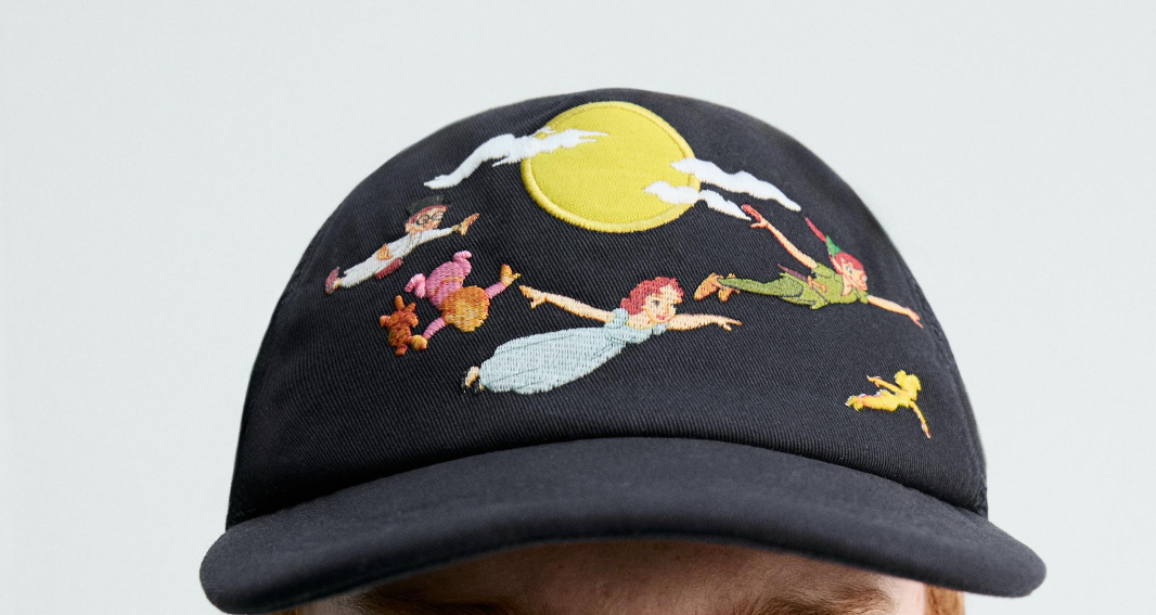 Zara x Harry Lambert x Disney Peter Pan Five Panel Cap Navy Blue