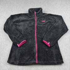 The North Face Jacket Teen Girls XL 18 Black Pink Osolita High Fleece Full-Zip