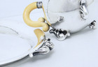 1905 OTTO HINTZE JUGENDSTIL .800 SILVER HAMMERED CREAMER SUGAR TRAY SET 398 G — photo 6