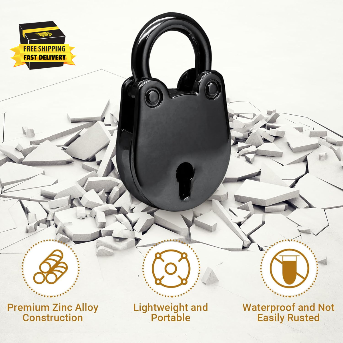 2PCS Retro Vintage Mini Padlock,Antique Bear Head Locks and Keys
