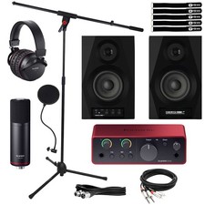 Focusrite Scarlett Solo Studio Audio Recording Interface Pk w Monitor Speakers
