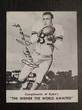 1961 Kahn's Wieners Preston Carpenter - Pittsburgh Steelers