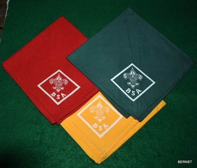 BOY SCOUT 3 TRIANGLE NECKERCHIEF LOT