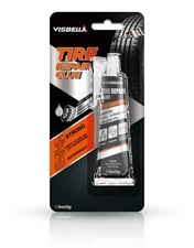 Visbella Tire Repair Glue, Black Rubber Cement, Sidewall Tire Scratch Repair ...