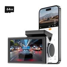 Dash Cam Front 4KFull HD Dash Camera for Cars, Included 64GB Card