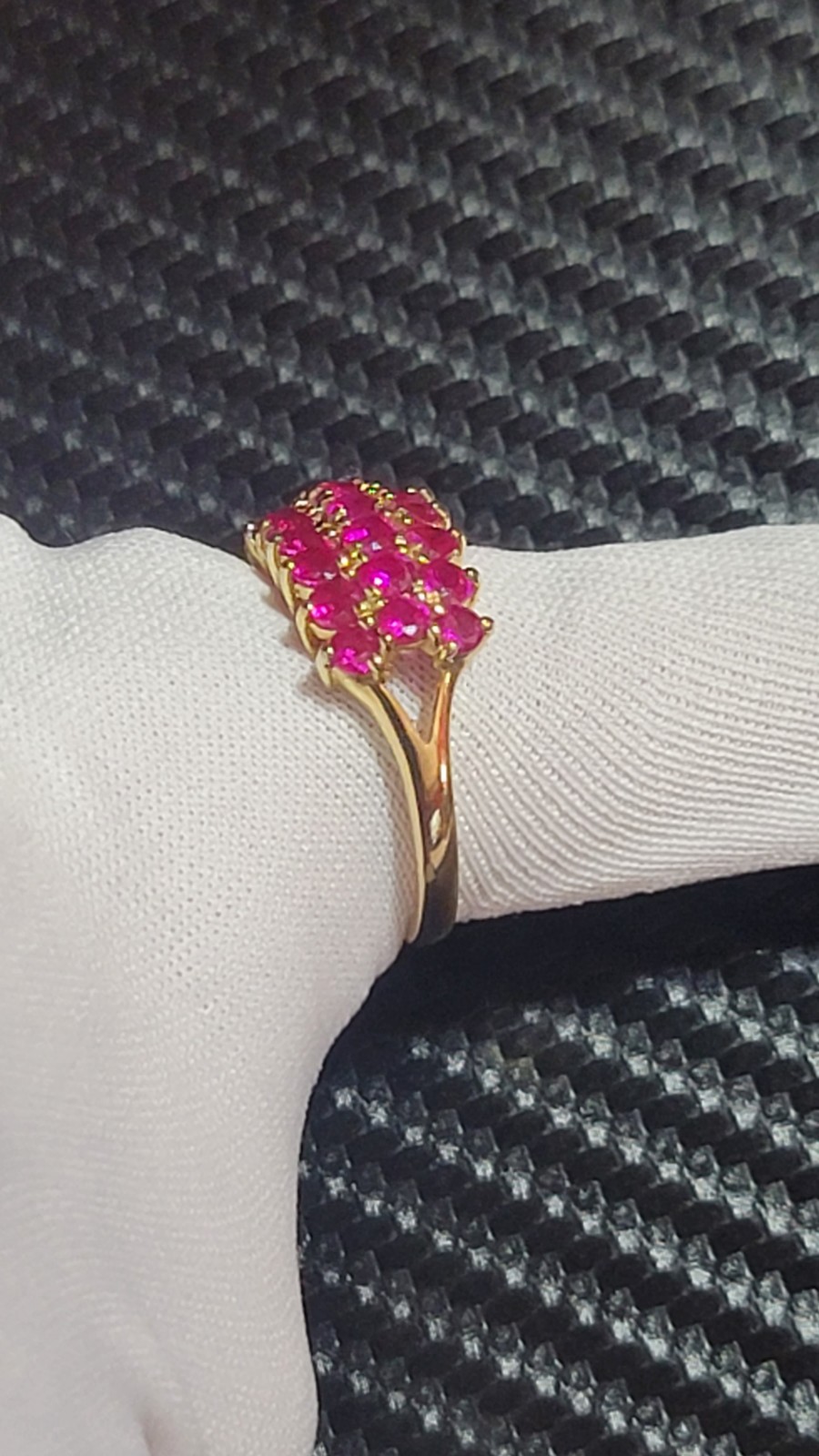 Gold Overlay RUBY Ring - image 3