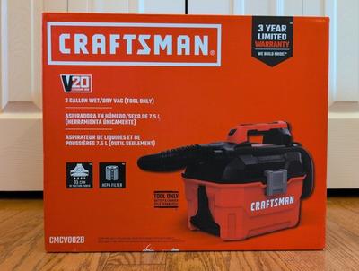 #ad Craftsman V20 CMCV002B 2gal Cordless Wet Dry Vacuum CMCV002B Tool Only $99.95
