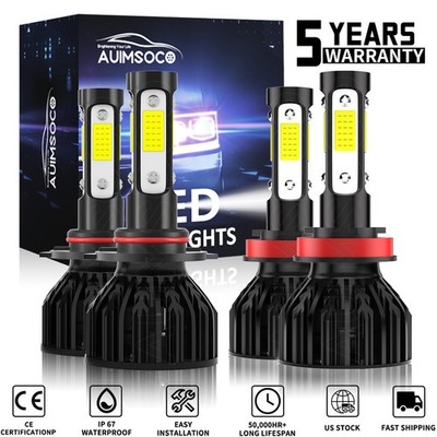 For Honda Insight 2010-2014 LED Combo Light Headlights High+Low Beam Bulbs 6000K