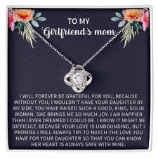 Girlfriend's Mom Necklace, Gifts for My Girlfriends Mom, Mother's Day Jewelry