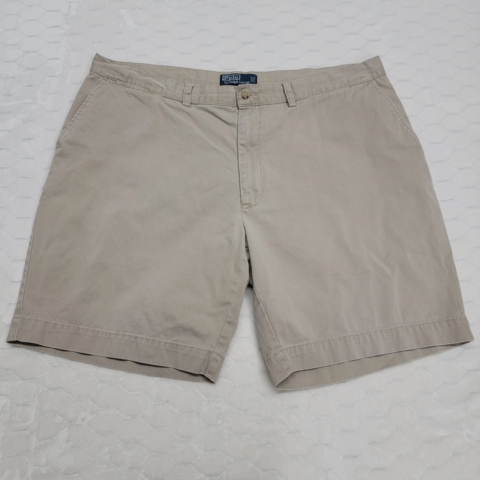 Polo Ralph Lauren Mens Prospect Chino Shorts Khaki Tan Cotton Classic Size 42