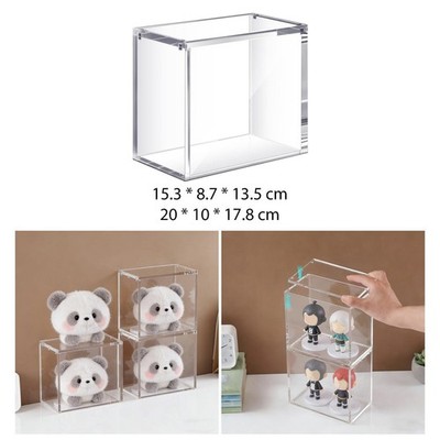 Klar Acryl Vitrine Organizer Staubdicht Schreibtisch Arbeitsplatte Behälter