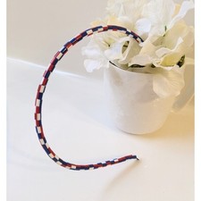 New red white blue patriotic patriot slim headband