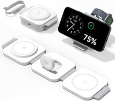 3 in 1 Charging Station for Apple Multiple Devices, Foldable Magnetic Fast Wirel