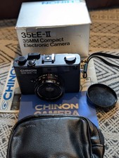 Chinon 35EE II Compact Electronic Camera 35MM Fully Boxed With Case